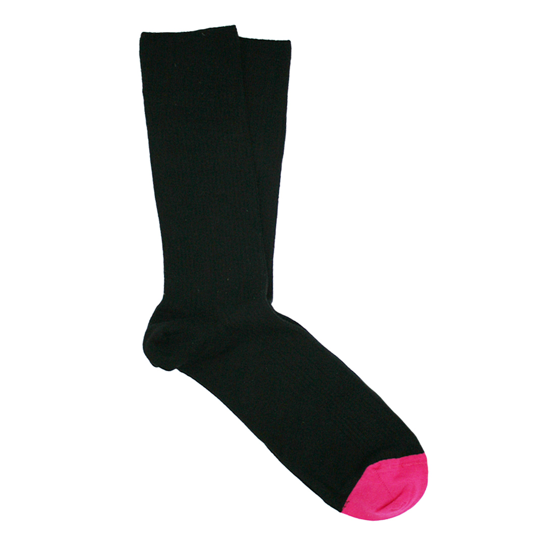 Rib Black Socks