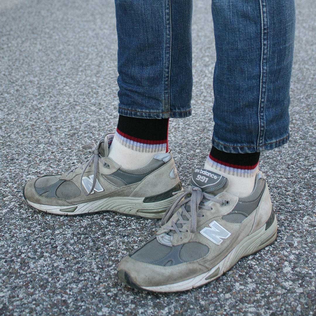 Gradient Stripe Bordo Socks