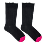Rib Black Sock 2 Pack