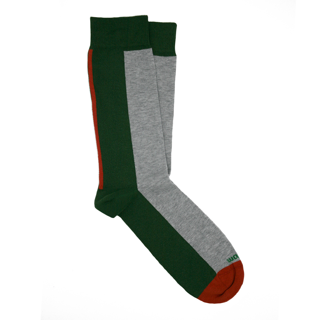 Colourblock Green Socks